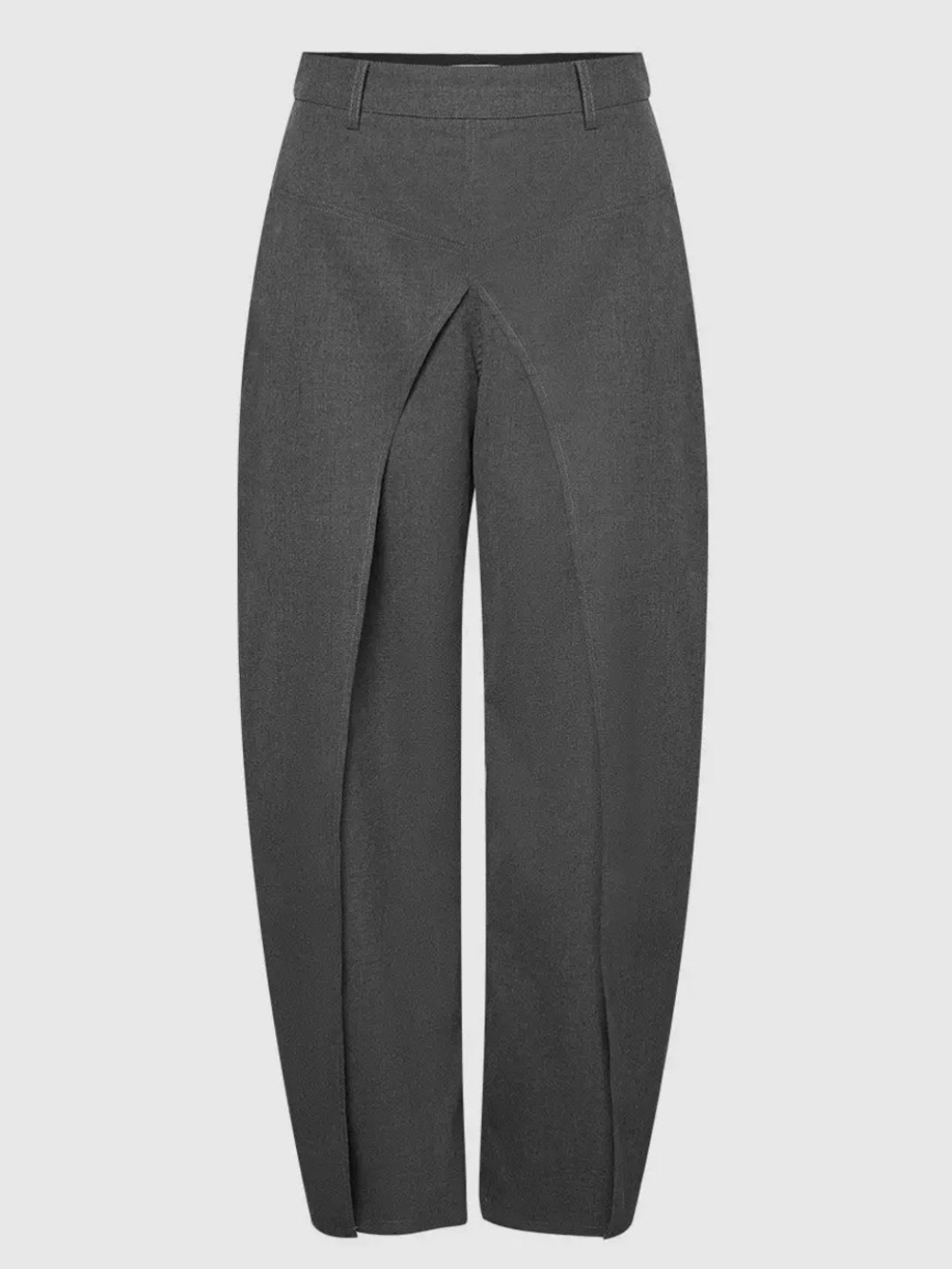 URBAN REVIVO Split Front Draped High Waist Wide Leg Pants